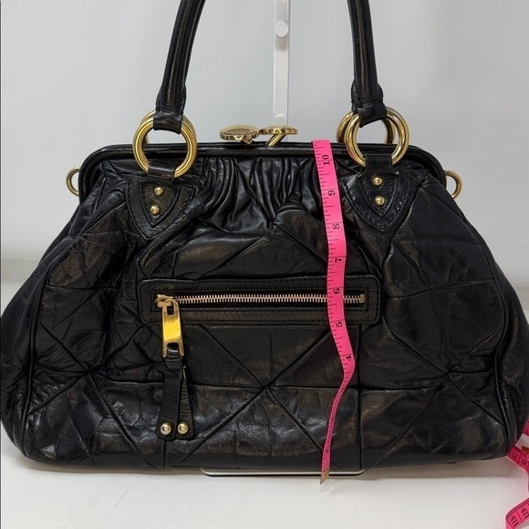 Marc Jacobs Stam Patchwork Quilted Black leather satchel spring 2007 collection - Picture 13 of 17